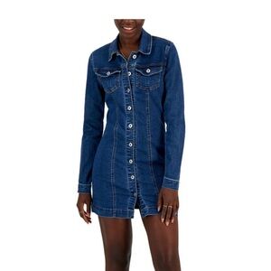 Celebrity Pink Blue Denim Mini Dress